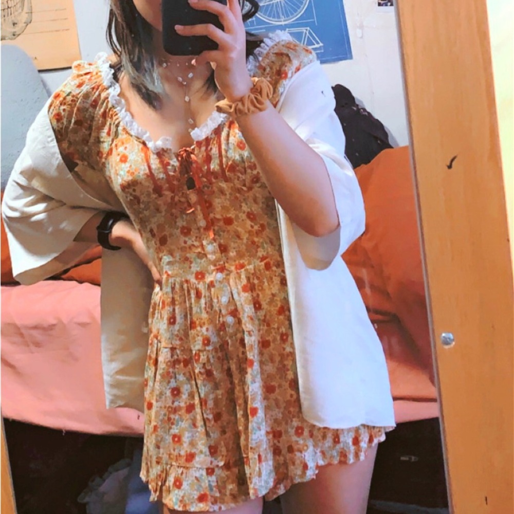Urban outfitters floral romper/dress